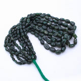 Natural Emerald Gemstone Beads Thread Necklace