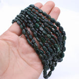 Natural Emerald Gemstone Beads Thread Necklace