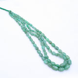 Natural Emerald Gemstone Beads Thread Necklace