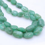 Natural Emerald Gemstone Beads Thread Necklace