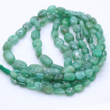 Natural Emerald Gemstone Beads Thread Necklace