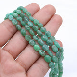 Natural Emerald Gemstone Beads Thread Necklace