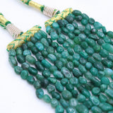 Natural Emerald Gemstone Beads Necklace