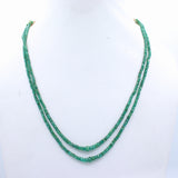 Natural Emerald Gemstone Beads Necklace