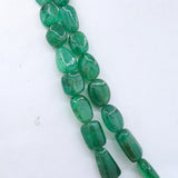 Natural Emerald Gemstone Beads Thread Necklace