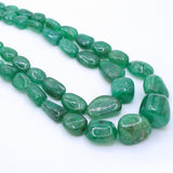 Natural Emerald Gemstone Beads Thread Necklace