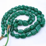 Natural Emerald Gemstone Beads Thread Necklace