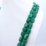 Natural Emerald Gemstone Beads Thread Necklace