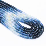 Buy 5 Line Natural Blue Sapphire Round Faceted Cut Spiritual Healing Gemstone Beads Strand Necklace