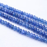 Certified 2 Line Natural Blue Sapphire Round Cabochon Cut Spiritual Healing Gemstone Beads Strand Necklace