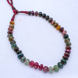 Certified High Quality 1 Line Natural Multi Tourmaline Round Faceted Spiritual Healing Gemstone Beads Strand Necklace