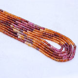 5 Layered Natural Multi Tourmaline Round Faceted Spiritual Healing Gemstone Beads Strand Necklace