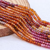 5 Layered Natural Multi Tourmaline Round Faceted Spiritual Healing Gemstone Beads Strand Necklace