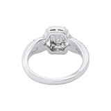 Natural Diamond 18k White Gold Engagement Band Ring For Womens