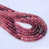 5 Line Natural Multi Tourmaline Round Faceted Spiritual Healing Gemstone Beads Strand Necklace