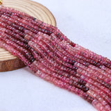 5 Line Natural Multi Tourmaline Round Faceted Spiritual Healing Gemstone Beads Strand Necklace