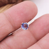 Tanzanite Sterling Silver Ring Natural Blue Violet Gemstone Solitaire Design
