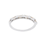 Classy Natural Diamond Band Ring In 18k White Gold