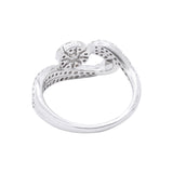 Natural Diamond 18k White Gold Engegment Ring Precious Jewelry For Her