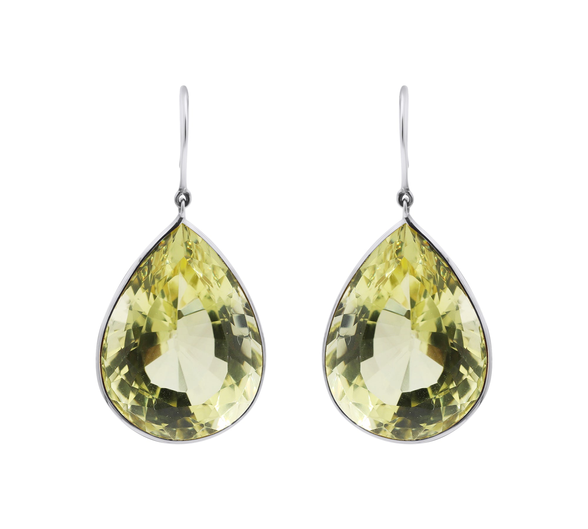 Natural Pear Cut Peridot Gemstone 14k Gold Drop Earring