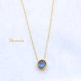 Natural Labradorite Gemstone 925 Silver Gold Plated Necklace