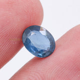 Natural Blue Sapphire Oval Faceted Cut Chakra Healing 9X7mm Loose Gemstone For Making Jewelry