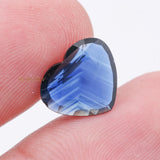 Natural Blue Sapphire Heart Faceted Cut Chakra Healing 10X12mm Loose Gemstone For Making Jewelry