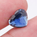 Natural Blue Sapphire Heart Faceted Cut Chakra Healing 10X12mm Loose Gemstone For Making Jewelry