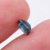 Natural Blue Sapphire Faceted Emerald Cut Chakra Healing 7X7mm Loose Gemstone For Making Jewelry