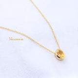 Natural Citrine Gemstone 925 Silver Gold Plated Necklace