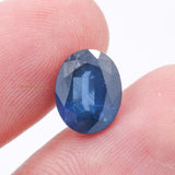 Natural Blue Sapphire Faceted Oval Cut Spiritual Healing 17X5mm Loose Gemstone For Making Jewelry