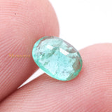 Natural Emerald Oval Faceted Cut Gemstone 8X6mm Healing Loose Gemstone For Making Jewelry