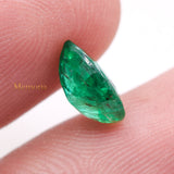 Natural Emerald Pear Faceted Cut Gemstone 9X7mm Healing Loose Gemstone For Making Jewelry