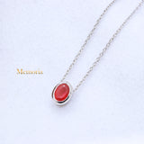 Natural Carnelian Gemstone 925 Silver Necklace