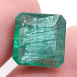 Natural Emerald Square Faceted Cut Gemstone 12X12mm Healing Loose Gemstone For Making Jewelry