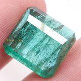 Natural Emerald Square Faceted Cut Gemstone 12X12mm Healing Loose Gemstone For Making Jewelry