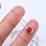 Natural Carnelian Gemstone 925 Silver Necklace