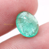 Natural Emerald Oval Faceted Cut Gemstone 10X8mm Healing Loose Gemstone For Making Jewelry