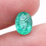 Natural Emerald Oval Faceted Cut Gemstone 8X6mm Healing Loose Gemstone For Making Jewelry