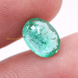 Natural Emerald Oval Faceted Cut Gemstone 8X6mm Healing Loose Gemstone For Making Jewelry