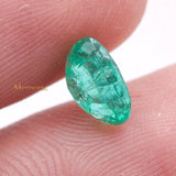 Natural Emerald Oval Faceted Cut Gemstone 8X6mm Healing Loose Gemstone For Making Jewelry