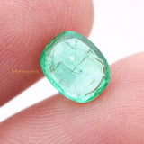 Natural Emerald Cushion Shaped Faceted Gemstone 8X6mm Healing Loose Gemstone For Making Jewelry