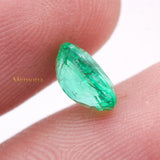 Natural Emerald Cushion Shaped Faceted Gemstone 8X6mm Healing Loose Gemstone For Making Jewelry