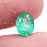 Natural Emerald Oval Shaped Faceted Gemstone 9X6mm Healing Loose Gemstone For Making Jewelry