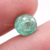 Natural Emerald Round Shaped Faceted Gemstone 7X7mm Healing Loose Gemstone For Making Jewelry