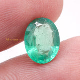 Natural Emerald Oval Shaped Faceted Gemstone 9X7mm Healing Loose Gemstone For Making Jewelry