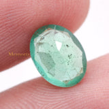 Natural Emerald Oval Shaped Faceted Gemstone 9X7mm Healing Loose Gemstone For Making Jewelry