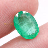 Natural Emerald Oval Shaped Faceted Gemstone 10X7mm Healing Loose Gemstone For Making Jewelry