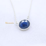 Natural Blue Topaz Gemstone 925 Silver Necklace