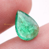 Natural Emerald Pear Shaped Faceted Gemstone 10X7mm Healing Loose Gemstone For Making Jewelry